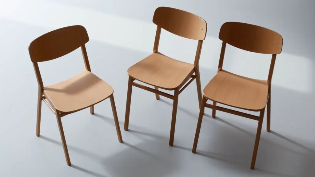 Mota stacking chair, finished